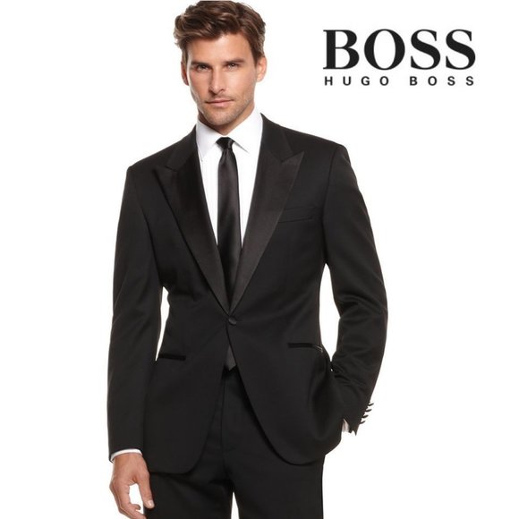 Hugo Boss Other - 🆕Hugo Boss 100% Wool Tuxedo Blazer Jacket Black
